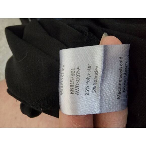 Soft Black Ruched Tulip Dress Size L - Picture 5 of 6